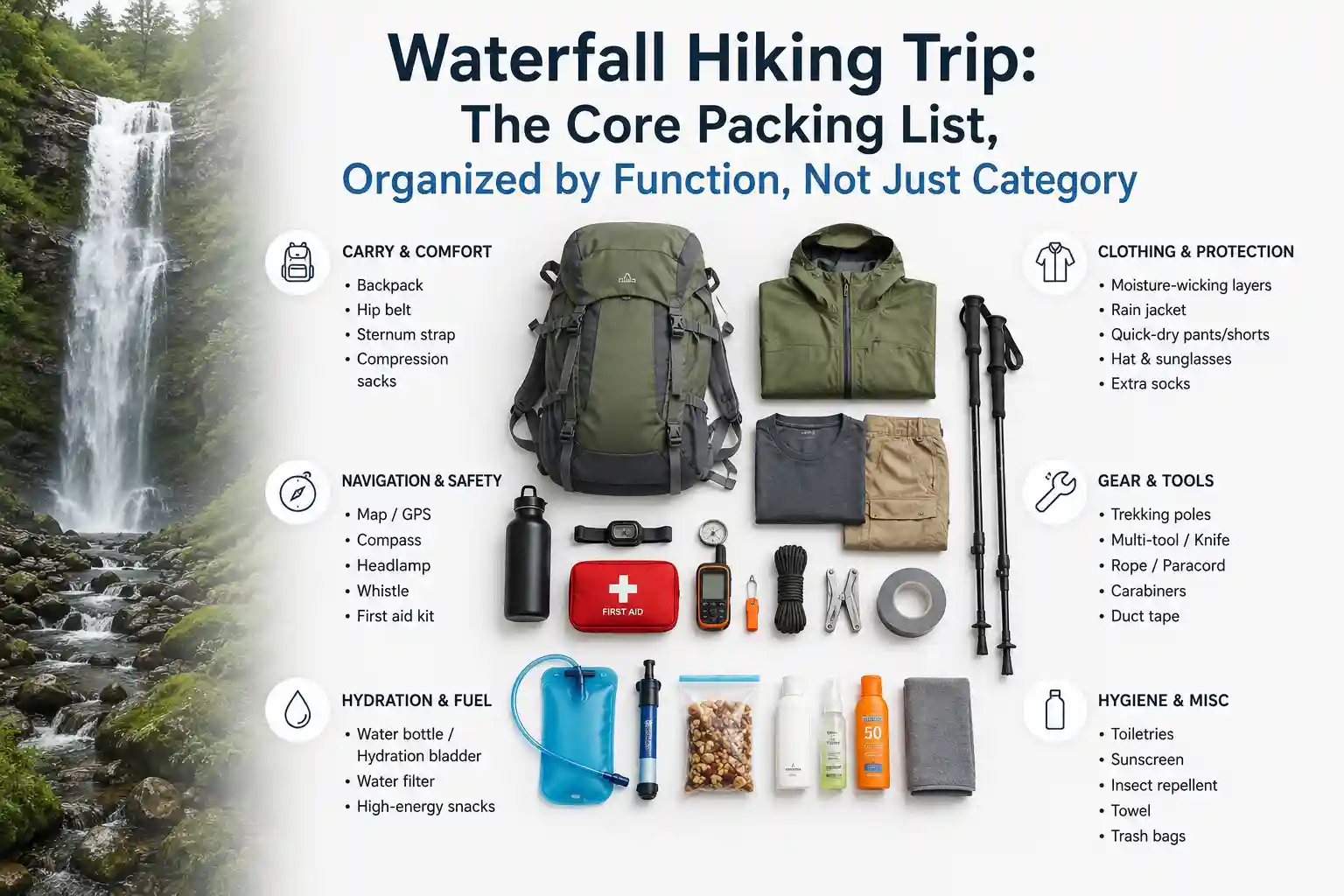 The Core Packing List Organized by Function, Not Just Category
