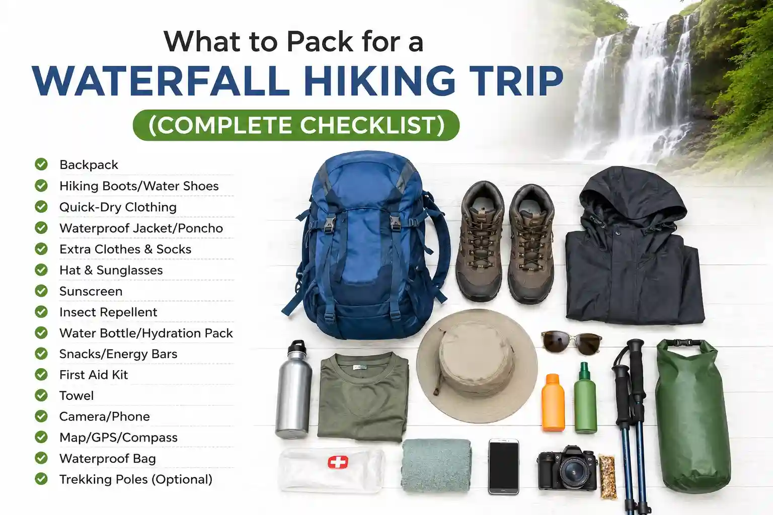 What to Pack for a Waterfall Hiking Trip (Complete Checklist)