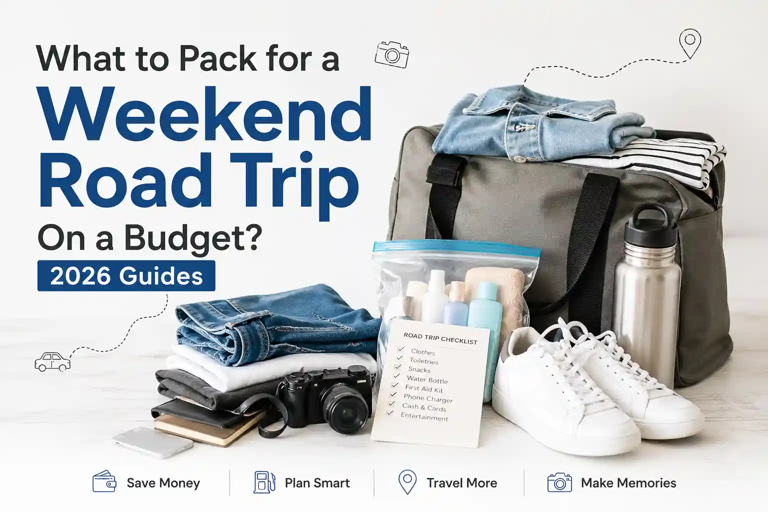 What to Pack for a Weekend Road Trip On a Budget? 2026 Guides